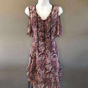 NEW LC Lauren Conrad Burgundy Floral Dress